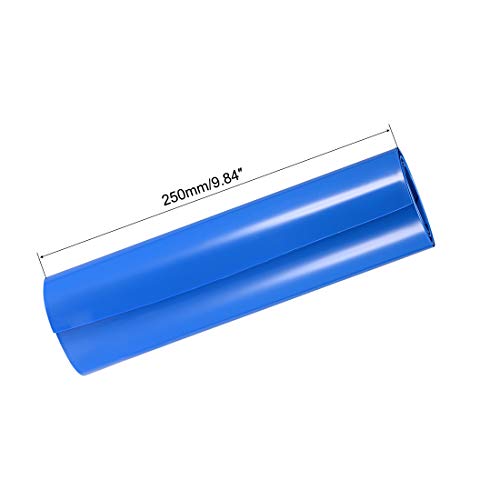 UXCELL Battery Wrap, 250mm de largura plana 158mm dia 1m PVC encolhimento de tubo de encolhimento para uma bateria