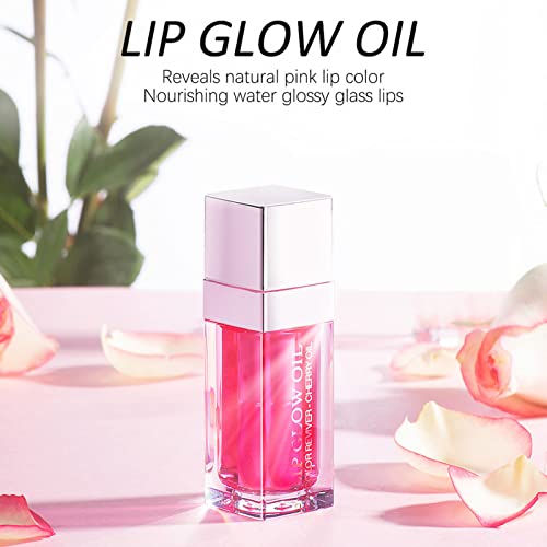 Hidratante Lip Oil Plumping Lip Tint Hidration Lip Gloss, Balmoz transparente Cuidado com linhas de lábios nutritivas reparando linhas