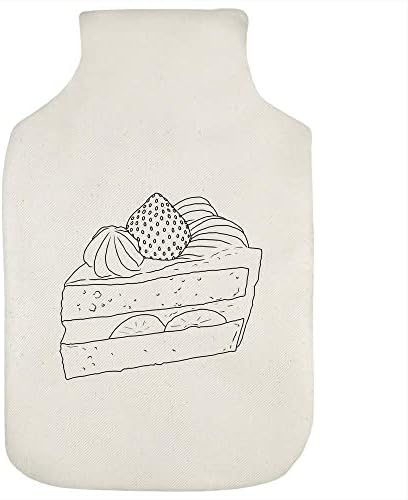 Azeeda 'Strawberry Shortcake' Hot Water Bottle Bottle