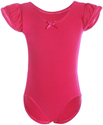 Dancina Flutter Leotard de manga curta para meninas