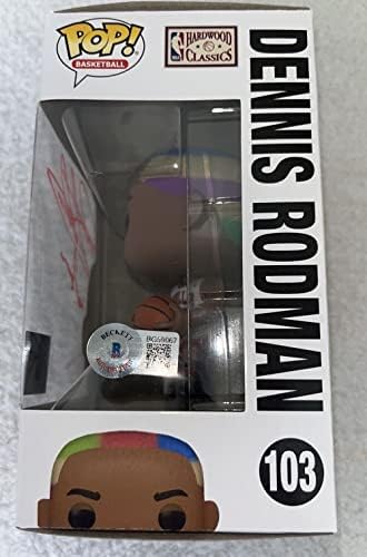 Dennis Rodman autografou assinado Bulls Funko com autenticação Beckett