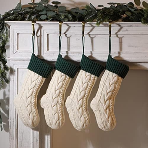 Decorações de Natal bolsa de doces infantil em família interna festa de Natal decoração de tricô meias guirlanda decorativa