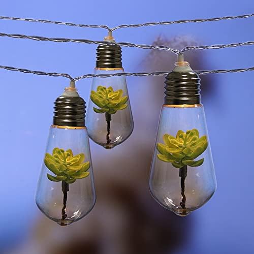 Acessórios suculentos de Guocheng Bulbos String Luz Decoração de planta falsa Edison Bulbos LED Strings Luz de bateria Operou