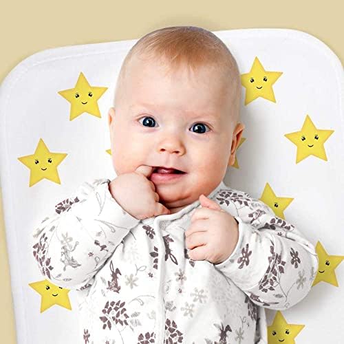 Azeeda 'Happy Star' Baby Burp/Wash Cloth