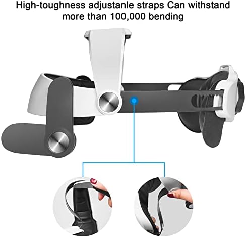Cinta de cabeça de siloke e estojo de transporte duro compatível com o Oculus Quest 2