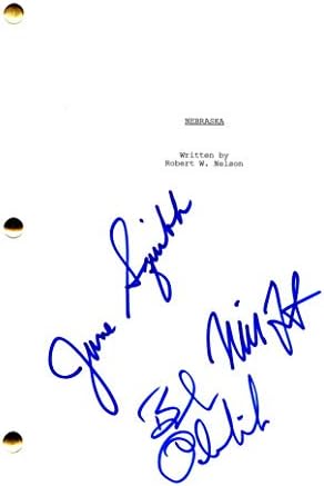 WILL FORTE, June Squibb, Bob Odenkirk Cast Autograph - Script de filme completo de Nebraska - Bruce Dern, Alexander