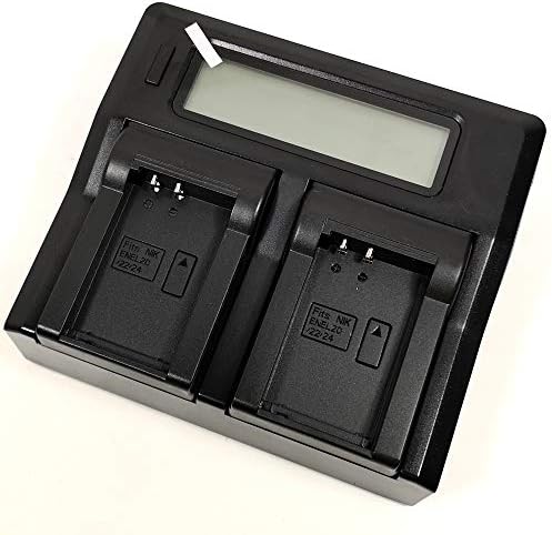 Carregador de bateria Rick LCD-Screen para EN-EL20 EN-EL20A EN-EL22 EN-EL24 Nikon 1 J1 J2 J3, 1V3 AW1, Coolpix A,