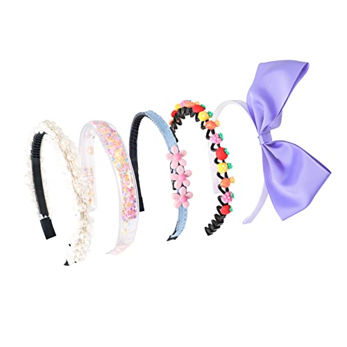 Extrabeauty Girls Girls Bandas de fita Bow Bow Toddler Plástico Capace