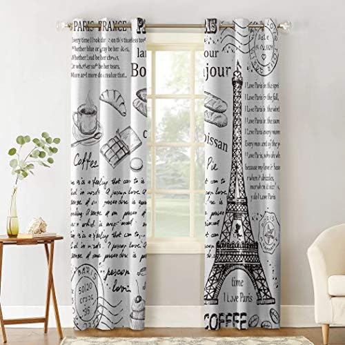 Cortinas/cortinas de blecaute para crianças Bonjour Bonjour Paris ENVELOPE TRATAMENTOS DE Janela de Janelas Gommet Cortanas superiores