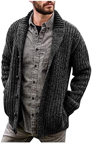 Pxloco Cardigans caem blusas de suéteres para homens zíper do cardigan moletons moletons de manga longa Captas de