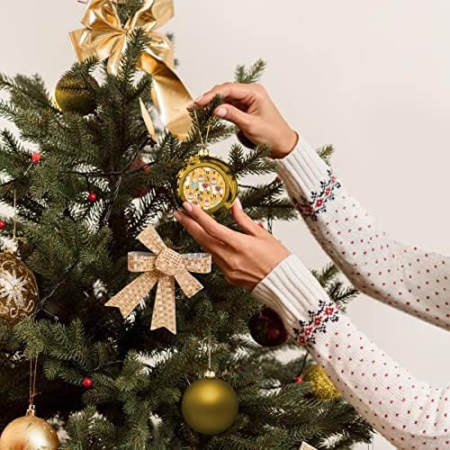 Lindas flores lhamas bola de natal pendurar ornamentos xams decoração de árvores para festa de férias