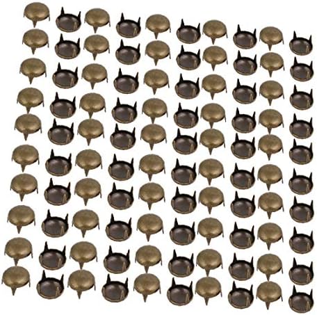 X-Dree 200pcs 10mm Diy Round Head Papel Brad Bronze Tone para Scrapbooking Craft (200pcs 10mm DIY Redondo en Forma de Papel