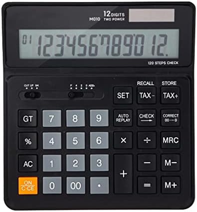 Calculadora JFGJL Verificação Correta 120 Passos Branco Branco de 12 dígitos Dual Power Business Office Finance Desktop Calculadora (cor: D, tamanho