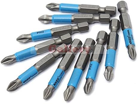 Chave de fenda 10 PCs 50mm 50mm HEX Magnético Anti deslizamento de longo alcance pH2 Bits de chave de fenda A dose de fenda da