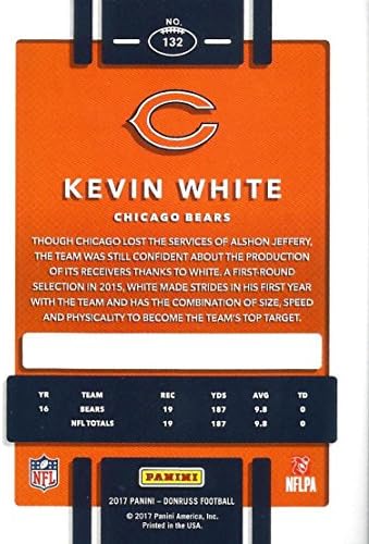 2017 Donruss 132 Kevin White Chicago Bears Futebol Card