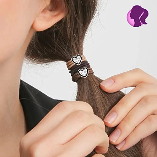 Lapohi 20 pcs laços de cabelo para mulheres suportes de rabo de cavalo, 4 laços de cabelo de pulseira de ouro, 5 laços