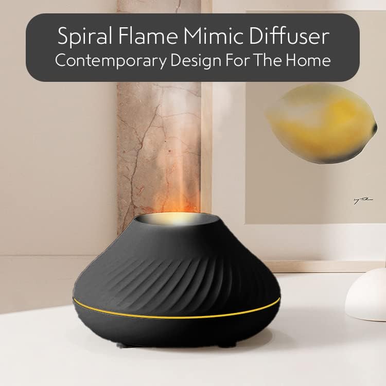 YP Flame Home Mimic Essential Oil Difusor | Umidificadores de chamas que mudam de cor para o quarto e difusor de aromaterapia | Difusores