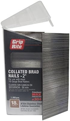 Grip Rite Prime Guard Maxb64878 18 Bobuge 304 Salhete Brad unhas em caixa de clipe de cinto, 2