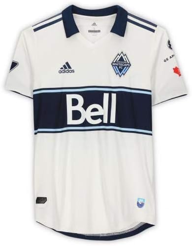 Russell Teibert Vancouver Whitecaps FC Autografado Match Usado 31 Jersey Branca da temporada de 2020 MLS - camisas