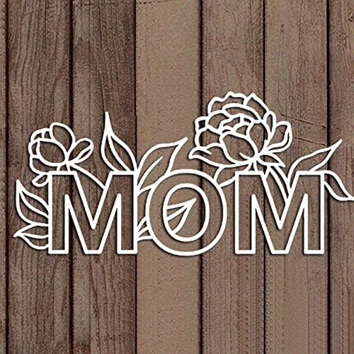 Mom Rose Flower Metal Die Cuts para fabricação de cartas, Dia das Mães Corte de Card de Corte de Corte de Folhas Corte