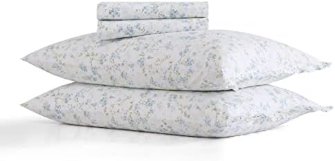 Shabby Chic® - lençóis king, conjunto de cama de algodão orgânico macio e respirável, decoração de casa floral com travesseiros