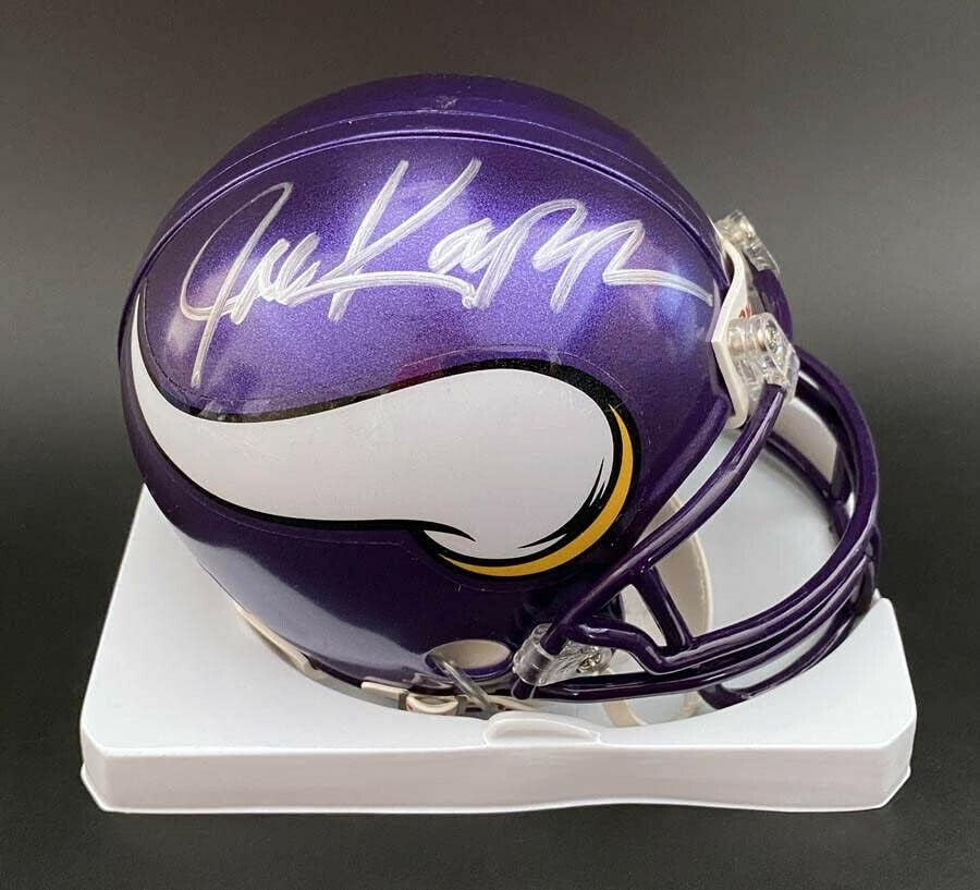 Joe Kapp assinou o Minnesota Vikings Mini Capace
