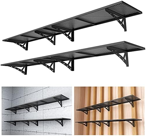 Sanhang 4pack de 1,3x4ft prateleiras de parede de armazenamento de garagem, prateleira de parede prateleiras flutuantes de