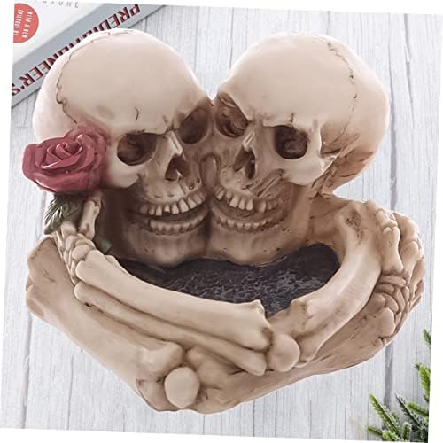 Valiclud 1pc Home Ashtrays resina artesanato Halloween Ashtray Resina Ashtray decorar esqueleto fantasma de cinzeiro