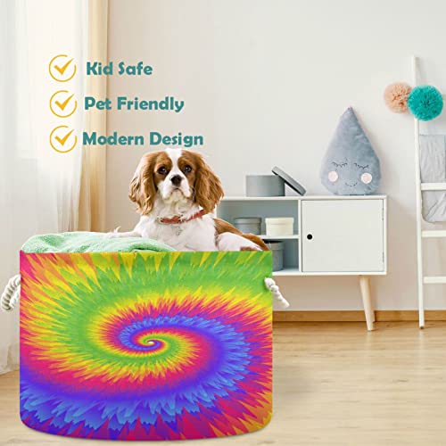 VISESUNNY abstrato festivo colorido colorido corante lavanderia cestas de tecido caixa de armazenamento caixa de armazenamento de