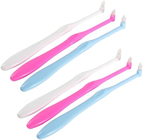 Zhuoeedaay 6 pcs escovas de dentes tufos escova de dentes magros para dentes para limpeza de detalhes e aparelhos