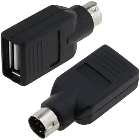 Adaptador USB para PS2, 2pcs, fêmea usb fêmea para PS/2, adaptador de conversor masculino para teclado de camundongo,