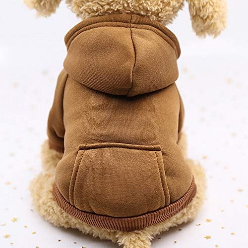 Suéter de cachorro roupas de menina média cão de pet sweothirts com roupas com capuz de bolso extra roupas pequenas de