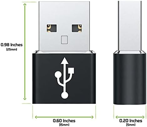 Usb-C fêmea para USB Adaptador rápido compatível com seu Samsung Galaxy Tab S6 5G para Charger, Sync, dispositivos OTG