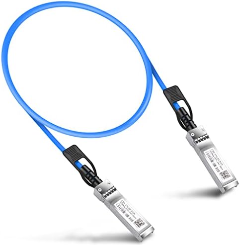 Chuangsuton Blue 10g SFP+ Cabo de cobre de conexão direta passiva | Ethernet 10GBE 10GB/S SFP+ para SFP+ DAC 0,5M