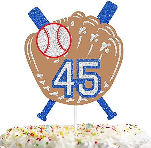 Topper de bolo de beisebol para homens homens 50º feliz aniversário esportivo de decoração de decoração de festa