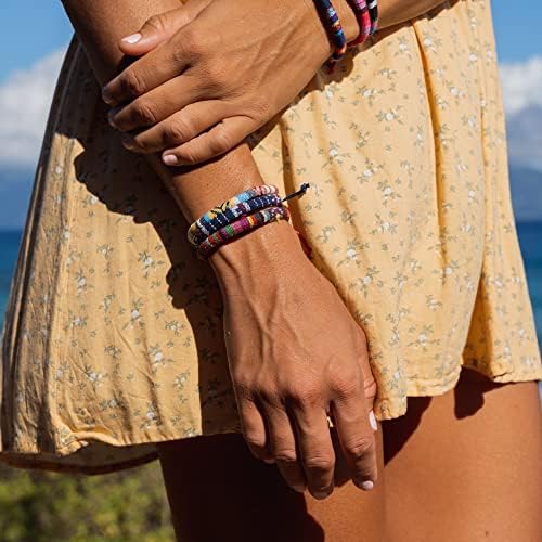 12 pulseiras hippies tecidas para garotas adolescentes, pulseira de amizade de cordas trançadas de garotas ajustáveis ​​para mulheres,