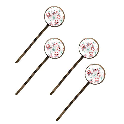 Acessórios para cabelos femininos 4pcs Conjunto de clipes de Barrettes feitos à mão, Bobby Hairpin Girls Headwear, desenho