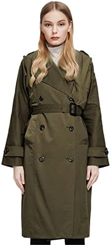 HSQIBAOER Spring Autumn Trench Coat Capô à prova de vento longo PLUS TAMANHO EXTRESSEMENTO DE VENDO FEMANHO FEMANHO