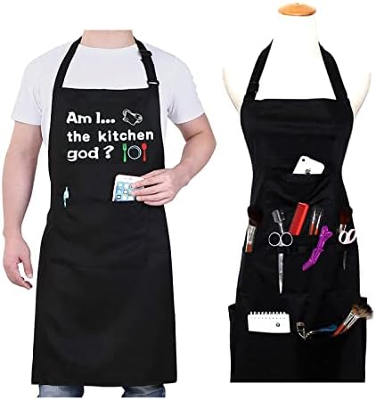 Avental de Boshiho com bolsos para mulheres homens, grande trabalho ajustável para o avental para pintar a cozinha de jardinagem