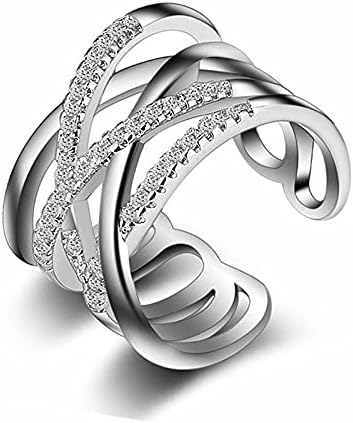 Anéis linhas de amizade anéis para anéis ajustáveis ​​femininos de parceiros tamanhos 11 tamanho 11