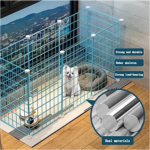 Ajaaas levantando cerca de cachorro interno, gaiola de gato grande DIY, cerca de gato interno, fio de metal removível,