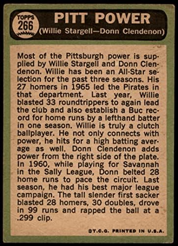 1967 Topps 266 Pitt Power Willie Stargell/Donn Clendenon Pittsburgh Pirates Fair Pirates