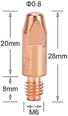 Dica de contato Hynade Mig Tocha para Mig Soldagem Torch, Mig Welder, Tweco Binzel ou Clarke, 0,030, 10-pacote, cobre 0,030