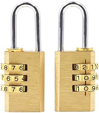 Besportble Number Padlock 3 Dial Bagage trava a trava de senha de senha de metal Bloqueio para suprimentos para viagens em casa