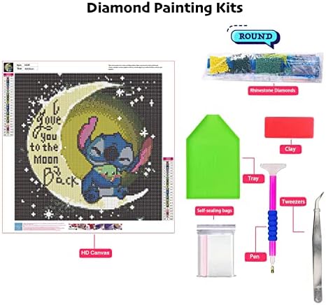 Kits de arte de gemas para adultos e crianças, de diamante, kits de diamante de diamante, kits de arte de diamante 5d de diamante para