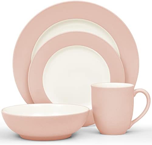 Noritake colorwave rosa de 4 peças Rim Place Dinnerware Cenário em rosa