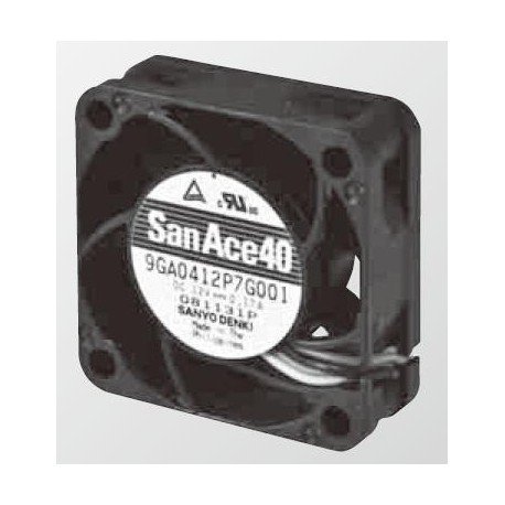 Sanyo Denki 9GA0412G7001, rolamento de esferas axial do ventilador DC 12V 7V a 13,8V 12,7cfm 42db 40 x 40 x 15,2 mm ruído