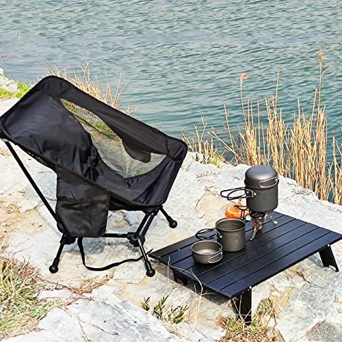 Atepa Ultralight Compact Small Camping Table, Mochila Mini Pequeno Camping Dobring mesa lateral para acampamento, mesa portátil