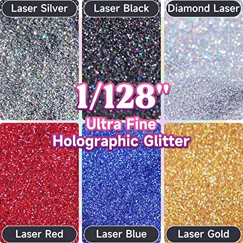 Let's Resin Holographic Extra Fine Glitter, Glitter Metallic Glitter de 150g 1/128 '