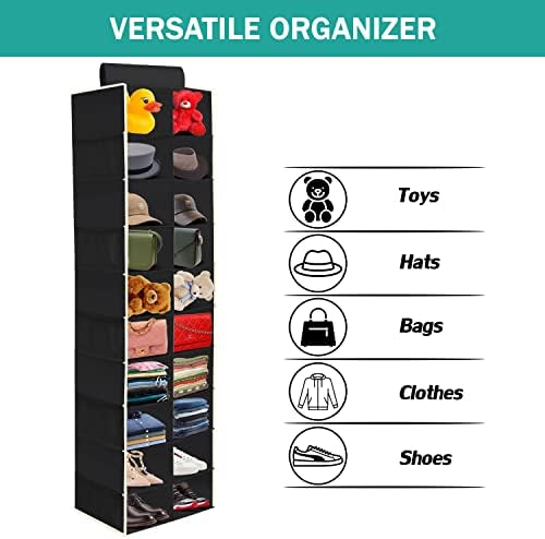 Tidy Zebra Hat Rack 20 Prateleiras penduradas Organizador do armário para armazenamento, exibição e organização - sistema de prateleira